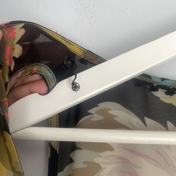 Anthropologie Maeve Black Floral Violetta Dress Size Medium Boho Bohemian - Picture 7 of 10